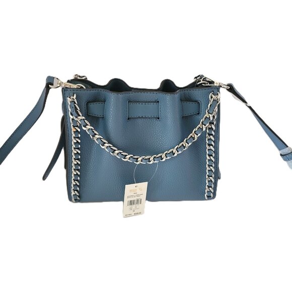 Michael Kors Mina Small Belt Chain Inlay Crossbody Cornflower Handbag - Picture 4 of 7